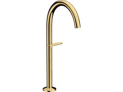 Baterie lavoar Axor ONE Select 260 pentru lavoar tip bol, ventil push-open, gold optic lustruit