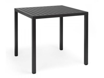 Masa exterior Nardi Cube 80x80cm, h 75.5cm, baza aluminiu, antracit
