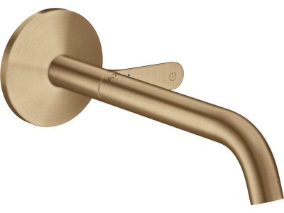 Baterie lavoar Axor ONE Select cu pipa 220mm, montaj incastrat, necesita corp ingropat, bronz periat