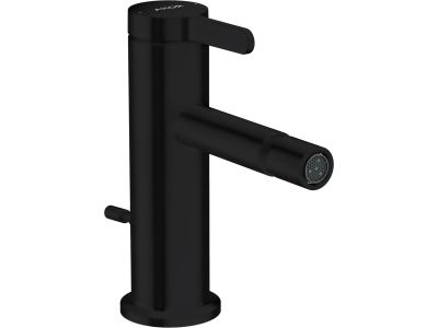 Baterie bideu Axor ONE, ventil pop-up, negru mat