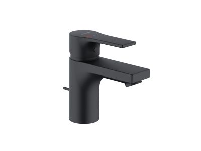Baterie lavoar Kludi Zenta SL EcoPlus 75mm, ventil pop-up, negru mat