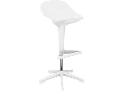 Scaun Kartell Spoon design Antonio Citterio & Toan Nguyen, h56-76 cm, alb