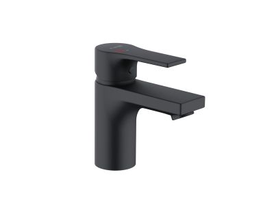 Baterie lavoar Kludi Zenta SL 75 Ecoplus, fara ventil, negru mat