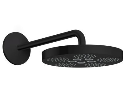 Palarie de dus  Axor ONE 280 1 jet si brat de perete 390mm, negru mat