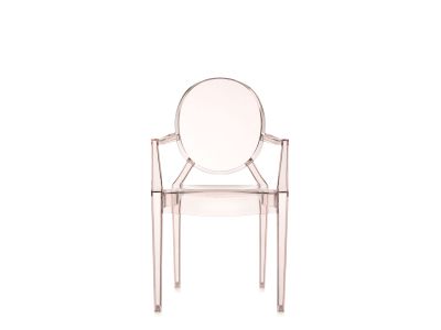 Set 2 scaune Kartell Louis Ghost design Philippe Starck, portocaliu transparent