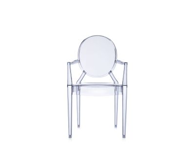 Set 2 scaune Kartell Louis Ghost design Philippe Starck, bleu transparent