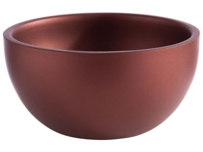 Bol inox cu pereti dubli Paderno Ethnic Cuisine, d17cm, h 9cm, maro