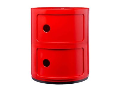 Comoda modulara Kartell Componibili 2 design Anna Castelli Ferrieri, rosu