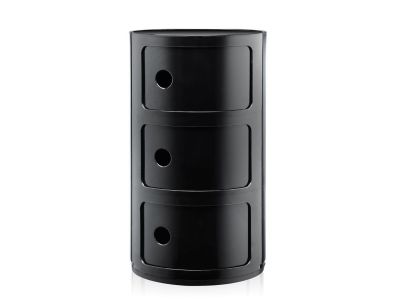 Comoda modulara Kartell Componibili 3 design Anna Castelli Ferrieri, negru