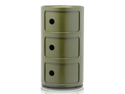 Comoda modulara Kartell Componibili 3 design Anna Castelli Ferrieri, verde