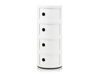 Comoda modulara Kartell Componibili 4 design Anna Castelli Ferrieri, alb