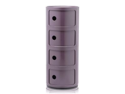 Comoda modulara Kartell Componibili 4 design Anna Castelli Ferrieri, violet