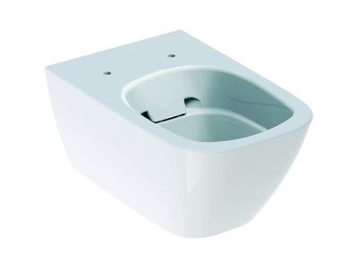 Vas WC suspendat Geberit Smyle Square Rimfree, 35x54cm, prinderi ascunse, alb