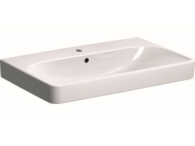 Lavoar Geberit Smyle Square 75x48cm, montare pe mobilier, alb