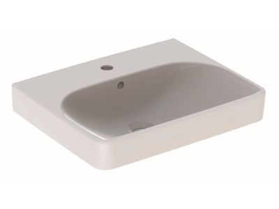 Lavoar Geberit Smyle Square 55x44cm, montare pe mobilier, alb
