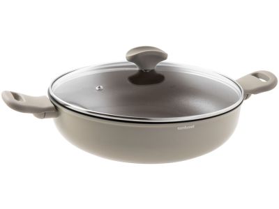 Cratita cu capac Sambonet Silver Force 28cm, 4 litri, inductie