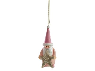 Decoratiune brad Deko Senso Santa Star, roz