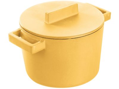 Cratita din fonta emailata Sambonet Terra.Cotto, design Vasques Stefania, capac fonta, d16cm, 1.7 litri, Vanilla