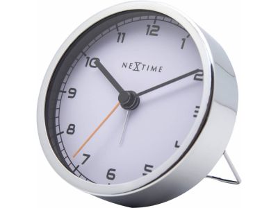 Ceas de masa NeXtime Company Alarm 9x9x7.5cm, alb
