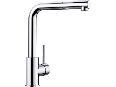 Baterie bucatarie Blanco Mila-S cu dus extractibil, crom
