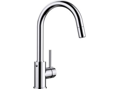 Baterie bucatarie Blanco Mida-S cu dus extractibil, crom