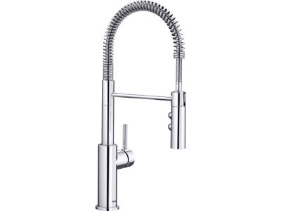 Baterie bucatarie Blanco Catris-S cu pipa flexibila, Semi-Profi, crom