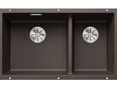 Chiuveta bucatarie Blanco Subline 430/270-U, 755x460mm, montare sub blat, Silgranit maro cafea