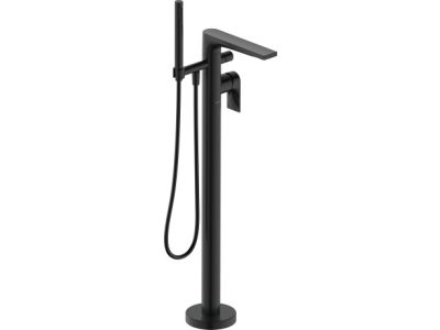 Baterie cada cu montaj pe pardoseala Duravit Tulum by Starck, negru mat