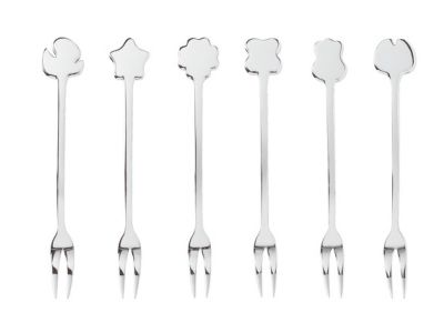Set 6 furculite Sambonet Party Flower, inox