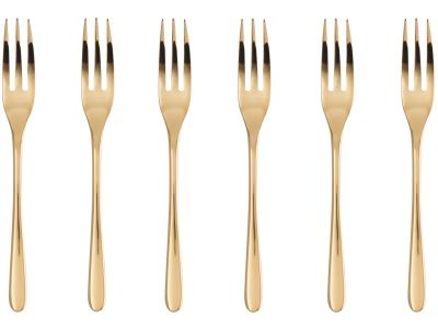 Set furculite desert Sambonet Taste Gift Pack, 6 piese, auriu