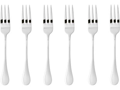 Set furculite desert Sambonet Bloom, 6 piese, inox