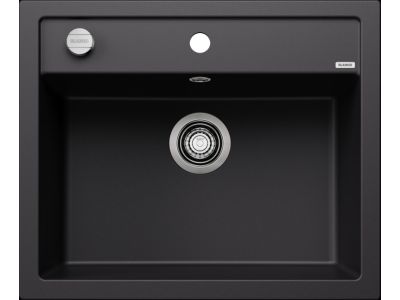 Chiuveta bucatarie Blanco Dalago 6, 615x510mm, ventil automat, Silgranit negru