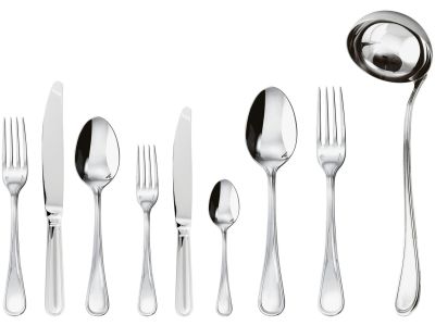 Set tacamuri Sambonet Contour Orfevre Handle, 75 piese, inox placat cu argint
