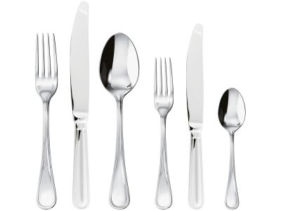 Set tacamuri Sambonet Contour Hollow Handle, 75 piese, inox placat cu argint