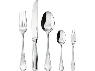 Set tacamuri Sambonet Contour Solid Handle, 30 piese, inox placat cu argint