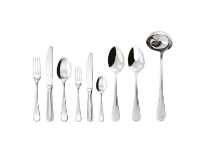 Set tacamuri Sambonet Perles Orfevre Handle, 75 piese, inox placat cu argint