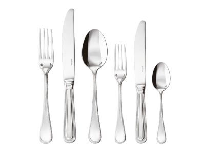 Set tacamuri Sambonet Perles Orfevre Handle, 32 piese, inox placat cu argint