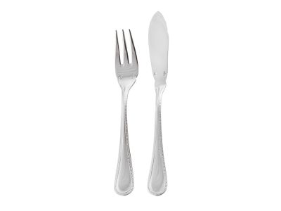 Set tacamuri peste Sambonet Perles Solid Handle, 24 piese, inox placat cu argint