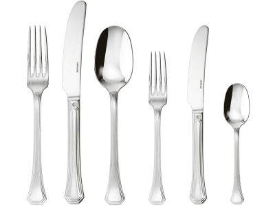 Set tacamuri Sambonet Deco Solid Handle, 72 piese, inox placat cu argint