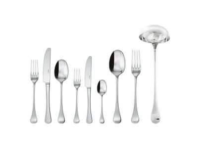 Set tacamuri Sambonet Queen Anne Solid Handle, 75 piese, inox placat cu argint