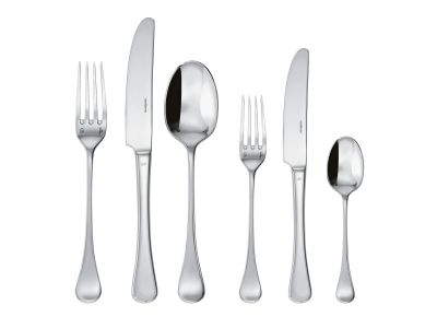 Set tacamuri Sambonet Queen Anne Solid Handle, 72 piese, inox placat cu argint