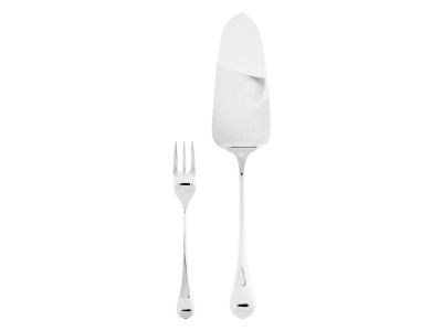 Set tacamuri desert Sambonet Queen Anne, 13 piese, inox placat cu argint