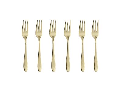 Set furculite desert Sambonet Velvet, 6 piese, Champagne