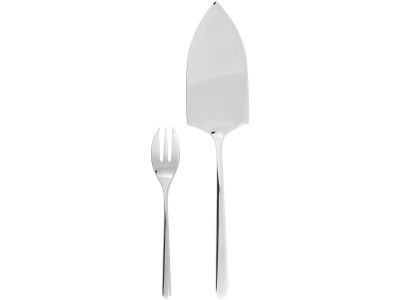 Set tacamuri desert Sambonet Linear, 13 piese, inox placat cu argint