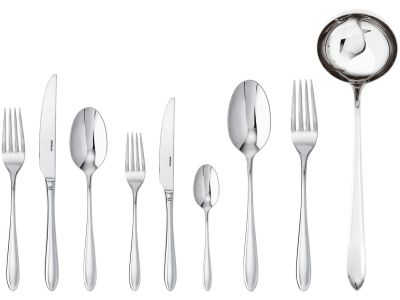 Set tacamuri Sambonet Dream Solid Handle, 75 piese, inox placat cu argint