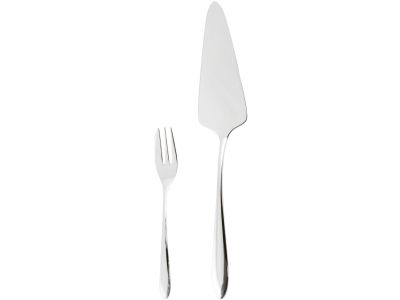 Set tacamuri desert Sambonet Dream, 13 piese, inox placat cu argint