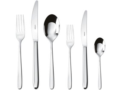 Set tacamuri Sambonet Hannah Solid Handle, 72 piese, inox placat cu argint
