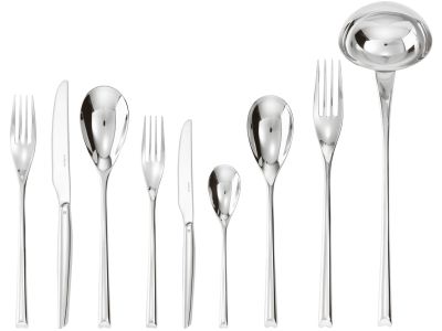 Set tacamuri Sambonet H-Art Solid Handle, 75 piese, inox placat cu argint