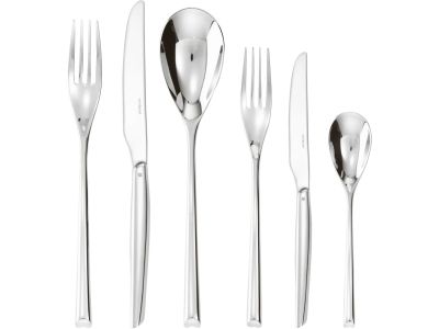 Set tacamuri Sambonet H-Art Solid Handle, 36 piese, inox placat cu argint