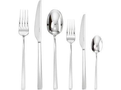 Set tacamuri Sambonet Linea Q Orfevre Handle, 36 piese, inox placat cu argint